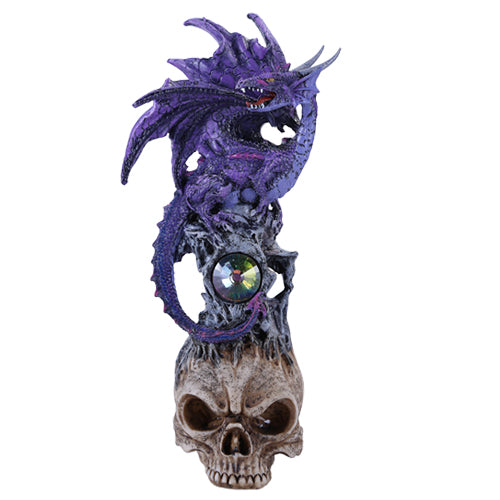 Purple Dragon On Skull