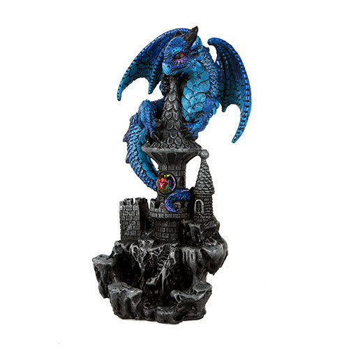 Small Blue Guardian Dragon Castle