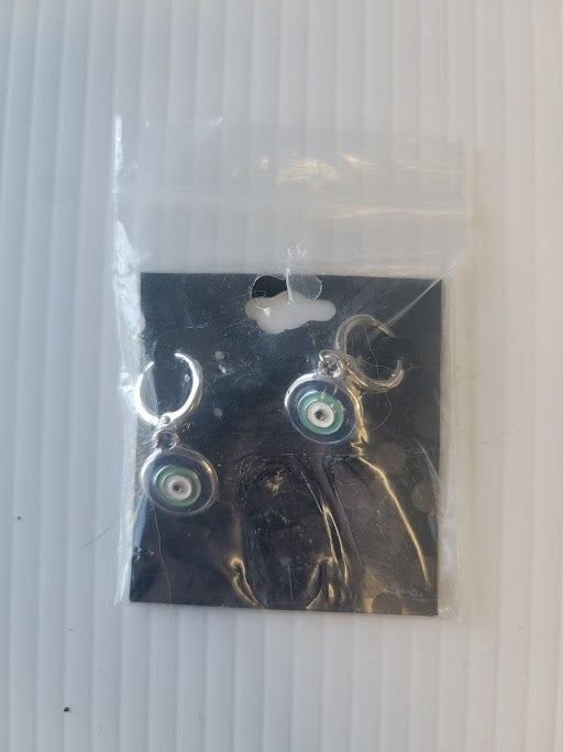 Silver Evil Eye Earrings