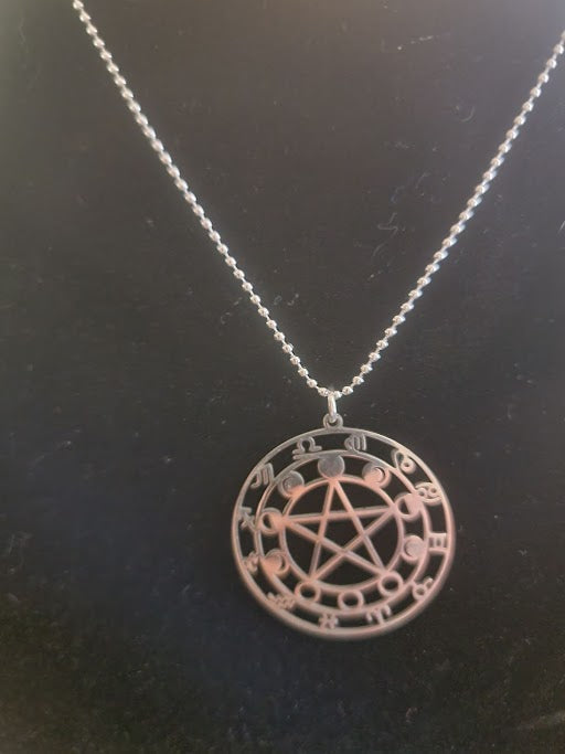 Moon Phase Pendant Necklace