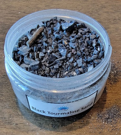 Black Tourmaline Sand/Fine Chips approx. 200gm