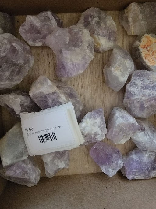 Madagascar Purple Amethyst Rough Gemstones