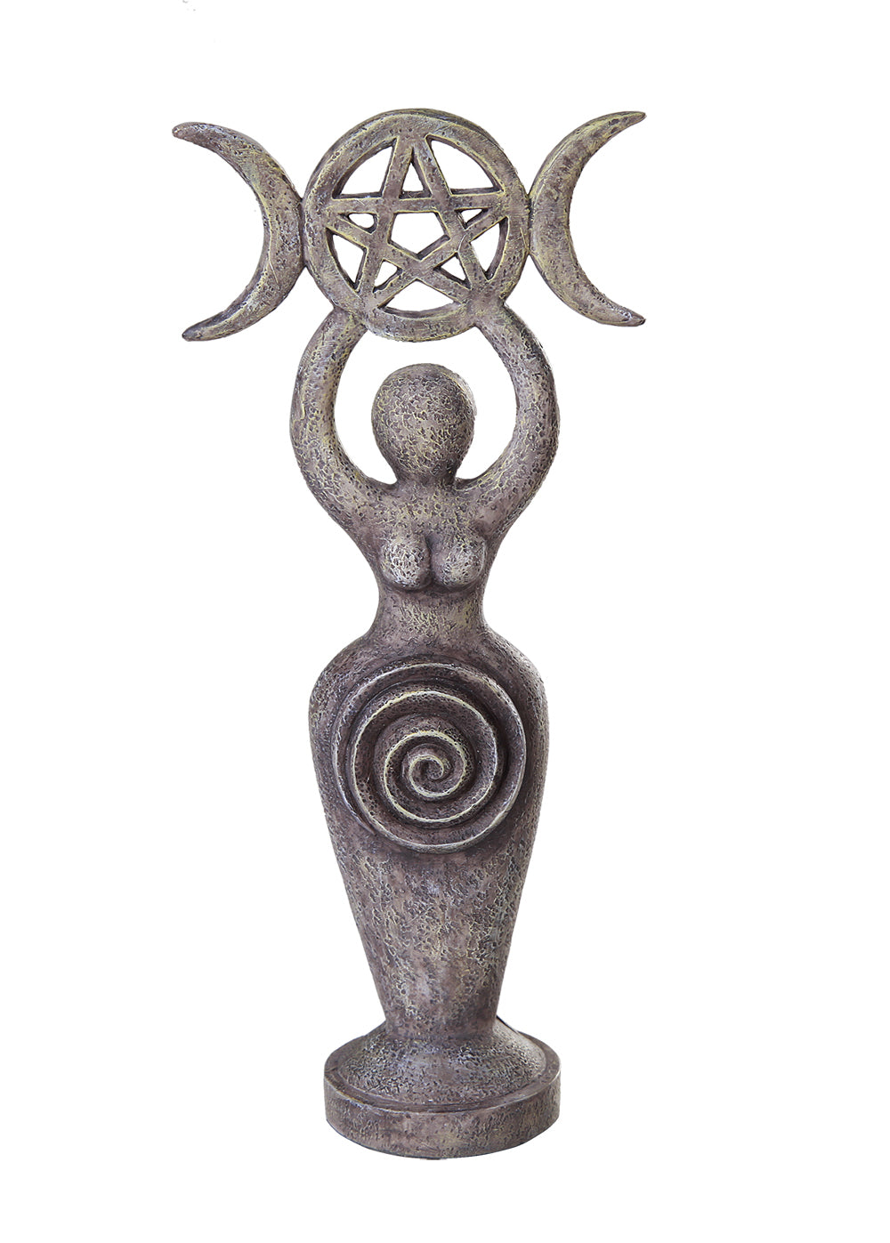 Spiral Triple Moon Goddess Statue